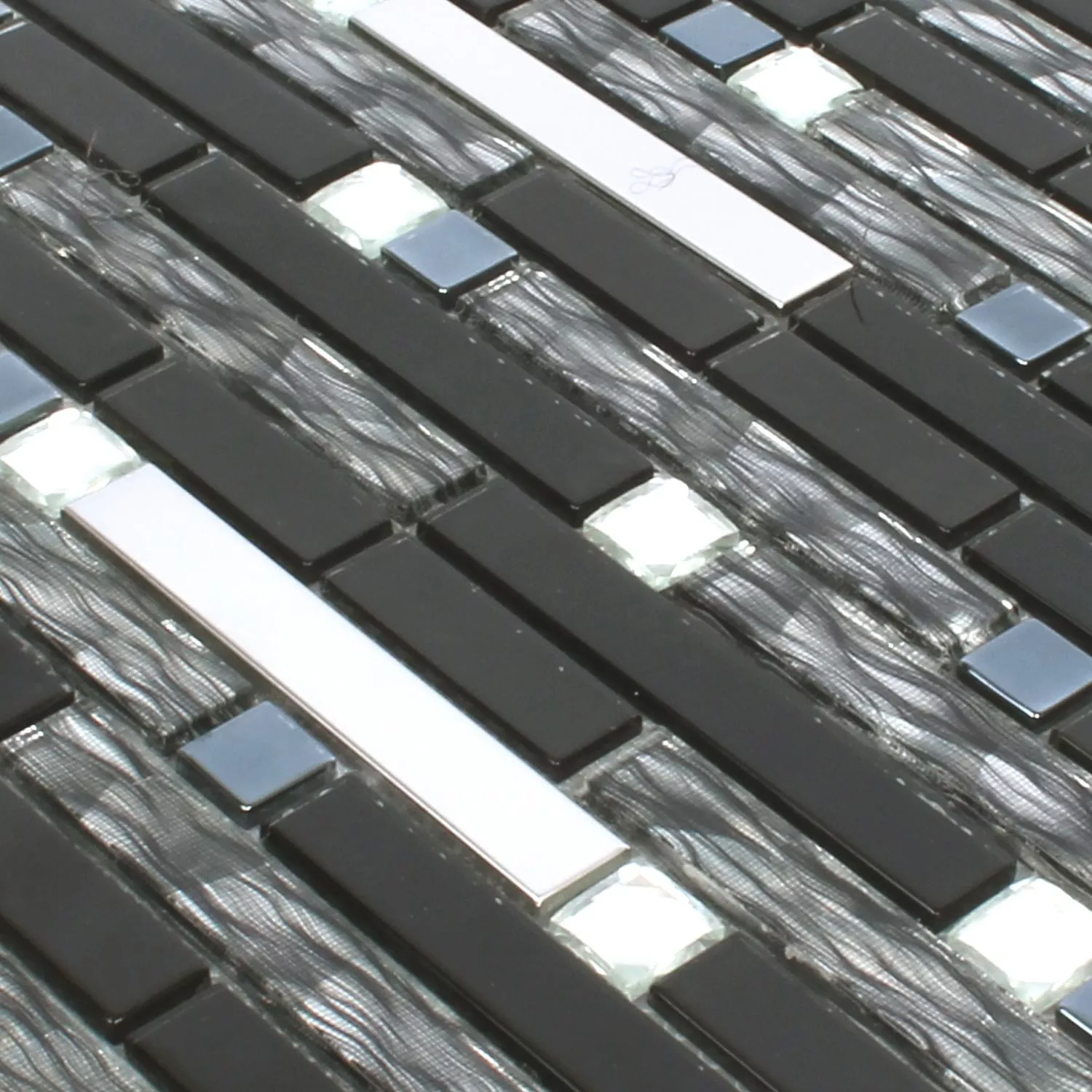 Mosaik Malaya Svart Silver