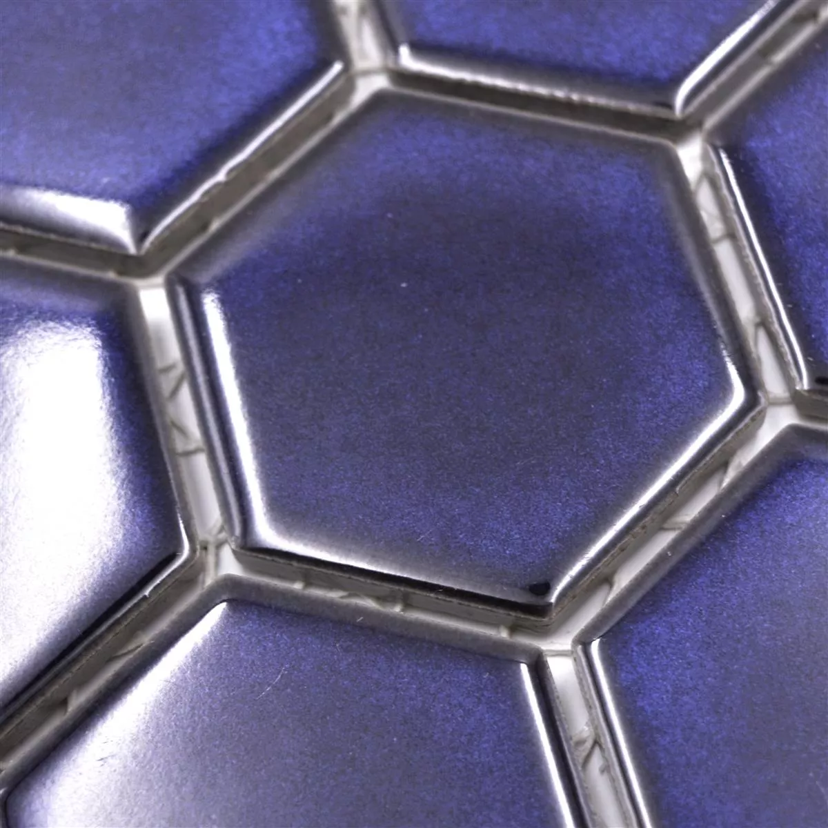 Keramikmosaik Salomon Hexagon Kobolt Blå H51