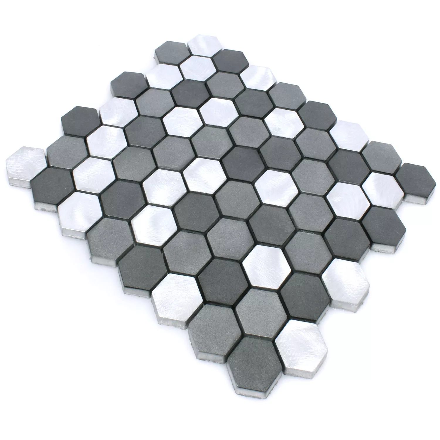 Mosaik Aluminium Apache Hexagon Svart Silver