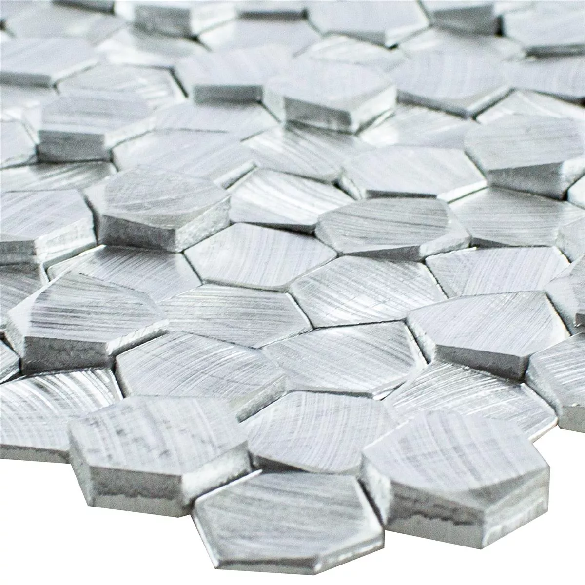 Aluminium Metall Mosaik McAllen Silver