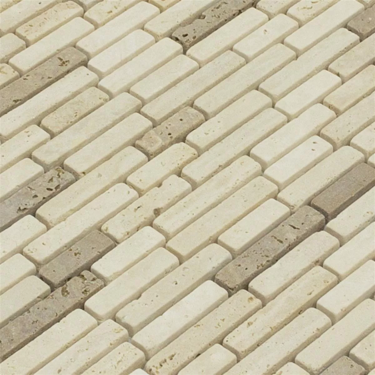Marmor Natursten Mosaik Plattor Tuscania Brick Beige