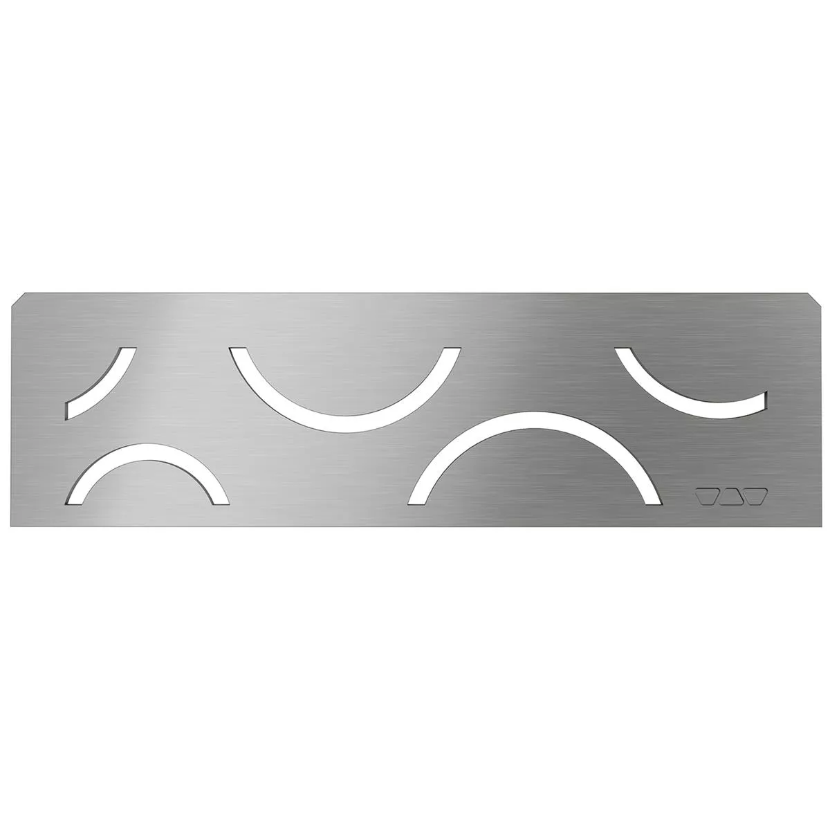 Nisch vägghylla Schlüter rektangel 30x8,7cm Curve silver