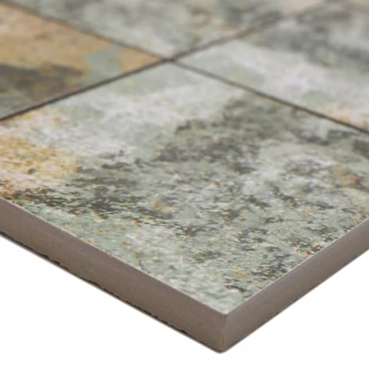 Keramikmosaik Plattor Moonlight Brun Grön 95x95mm