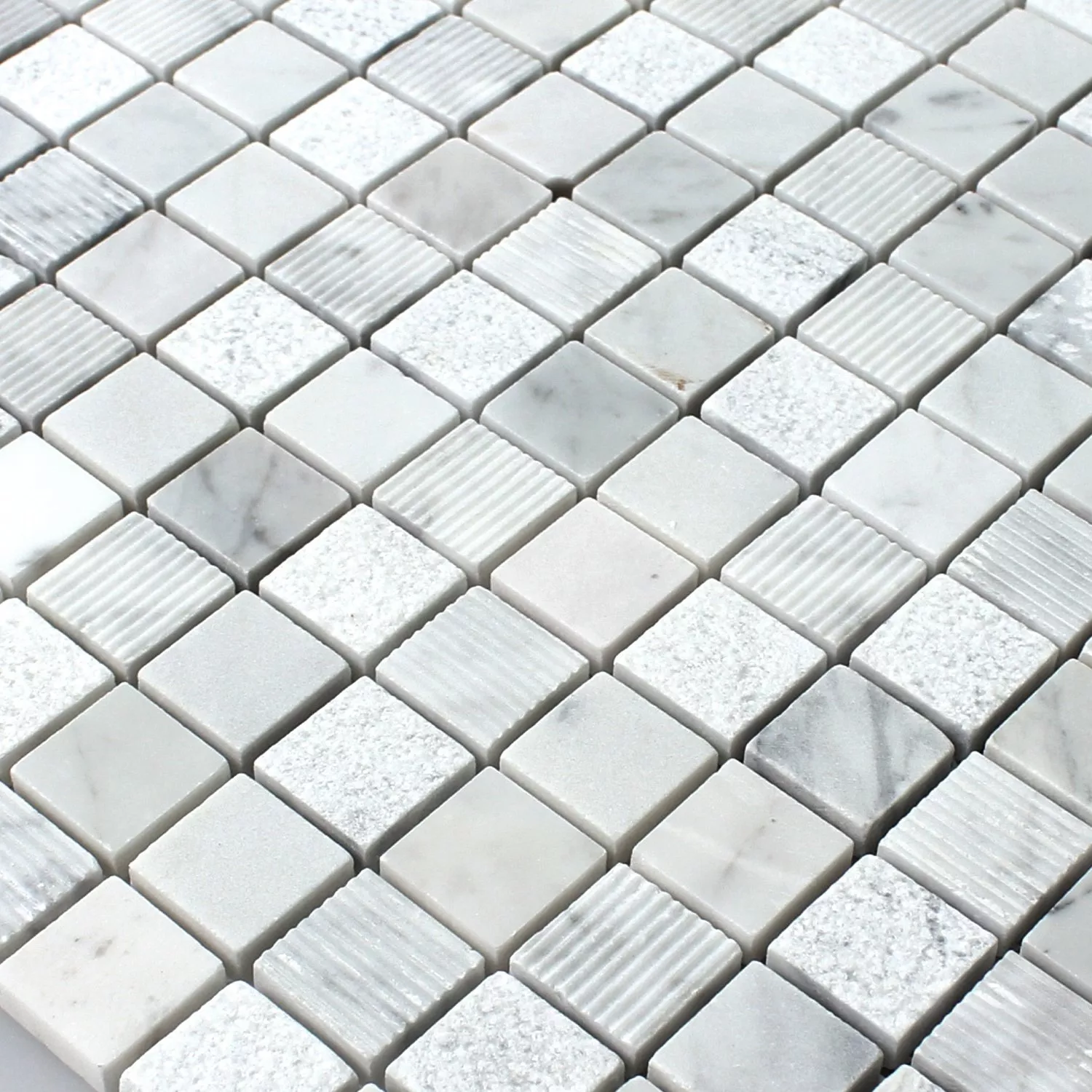 Prov Mosaik Natursten Carrara Vit