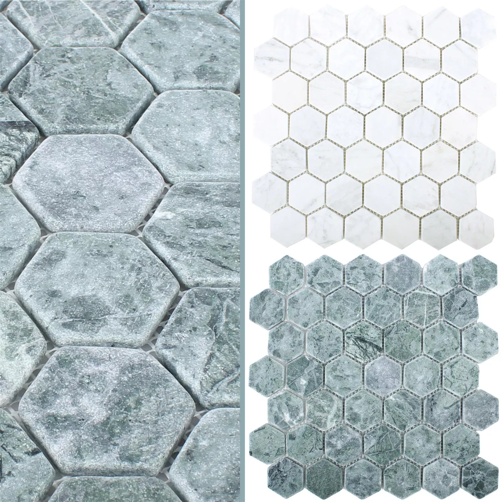 Mosaik Marmor Wutach Hexagon