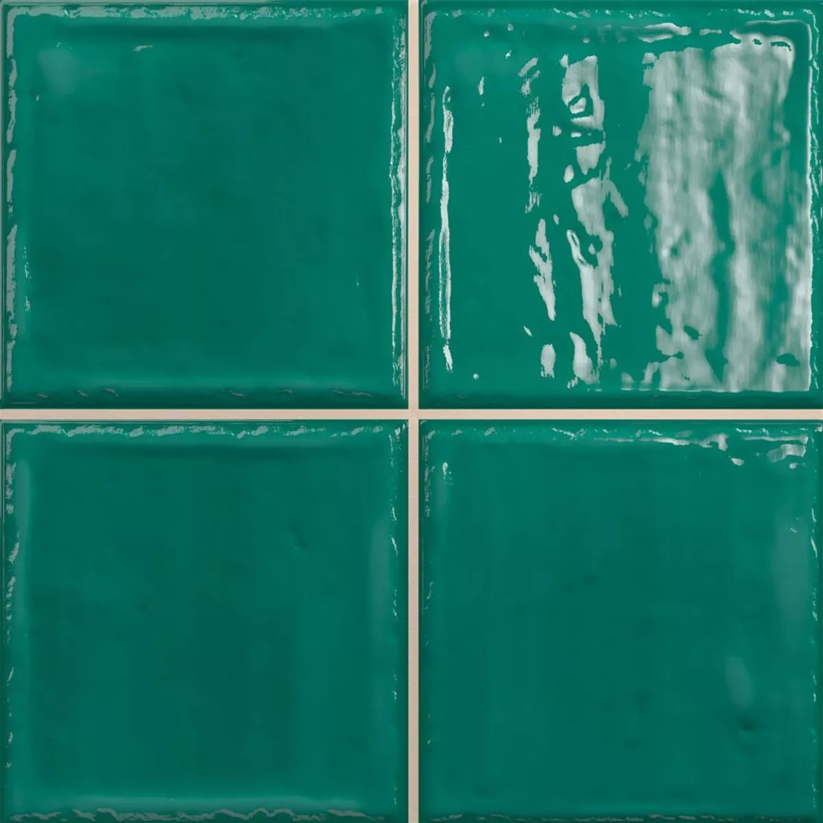 Kakel Verbania Glänsande Korrugerad Grön 20x20cm
