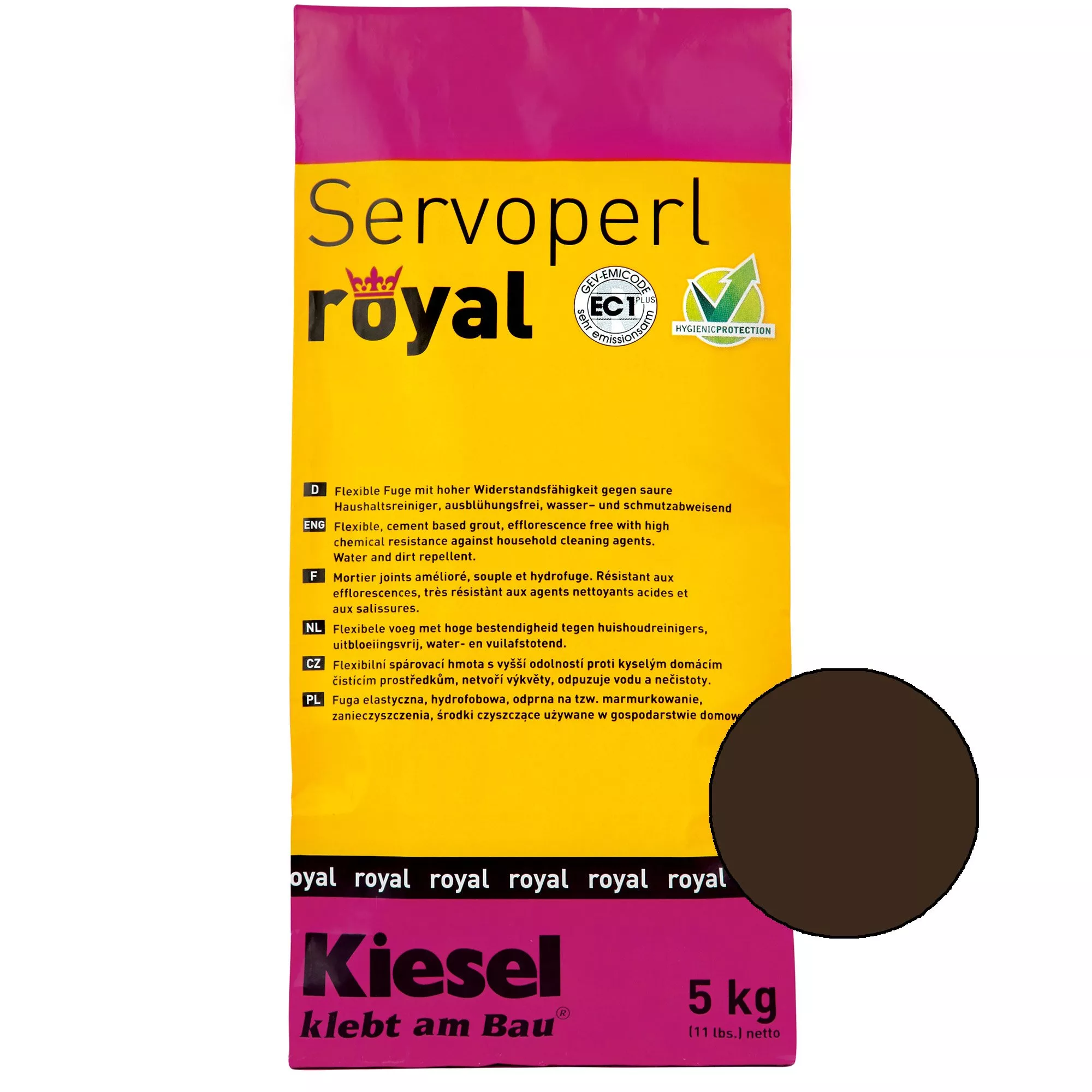 Kiesel Servoperl Royal - Flexibel, Vatten- Och Smutsavvisande Fog (5 Kg Kaffe)