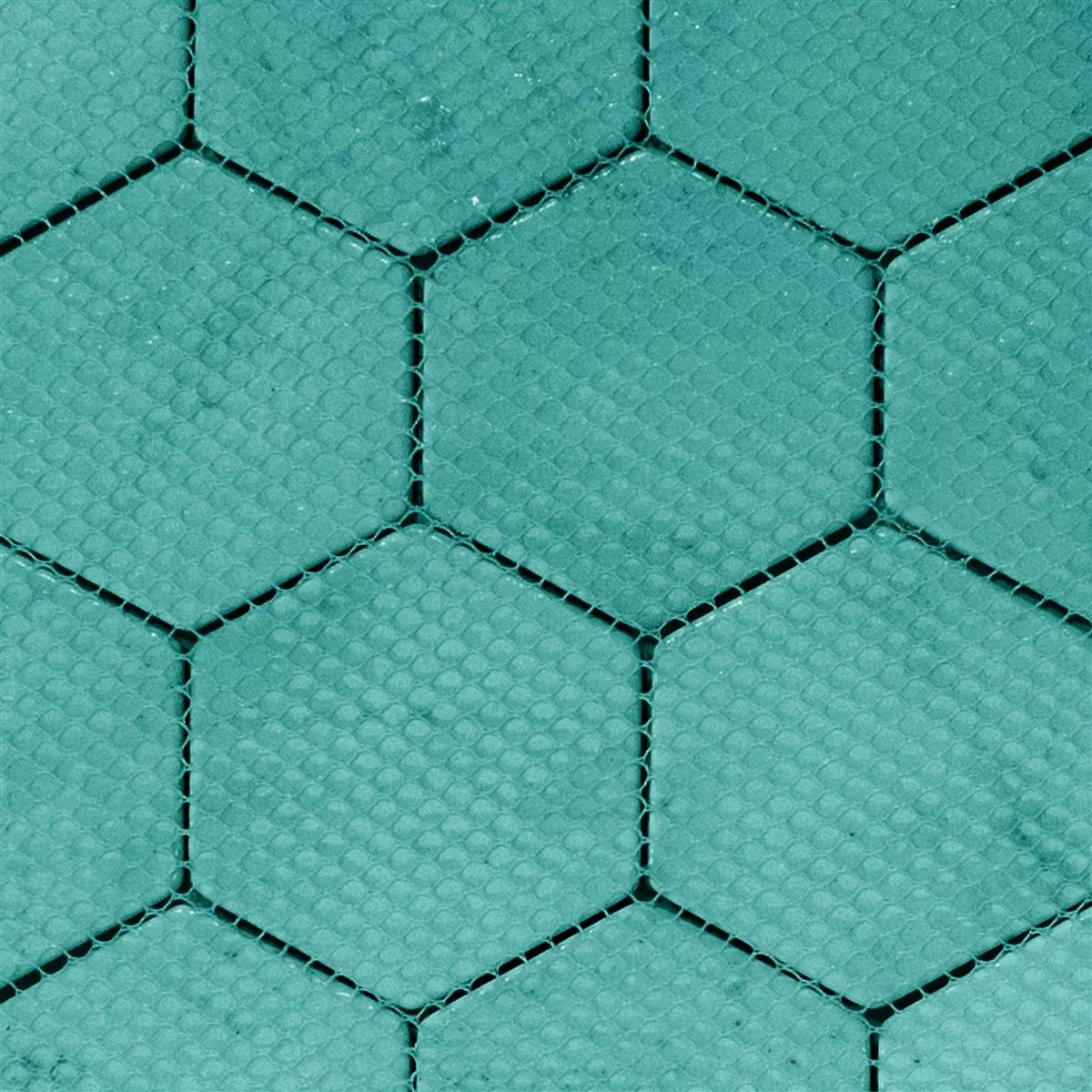 Glasmosaik Plattor Andalucia Hexagon Sjö Grön