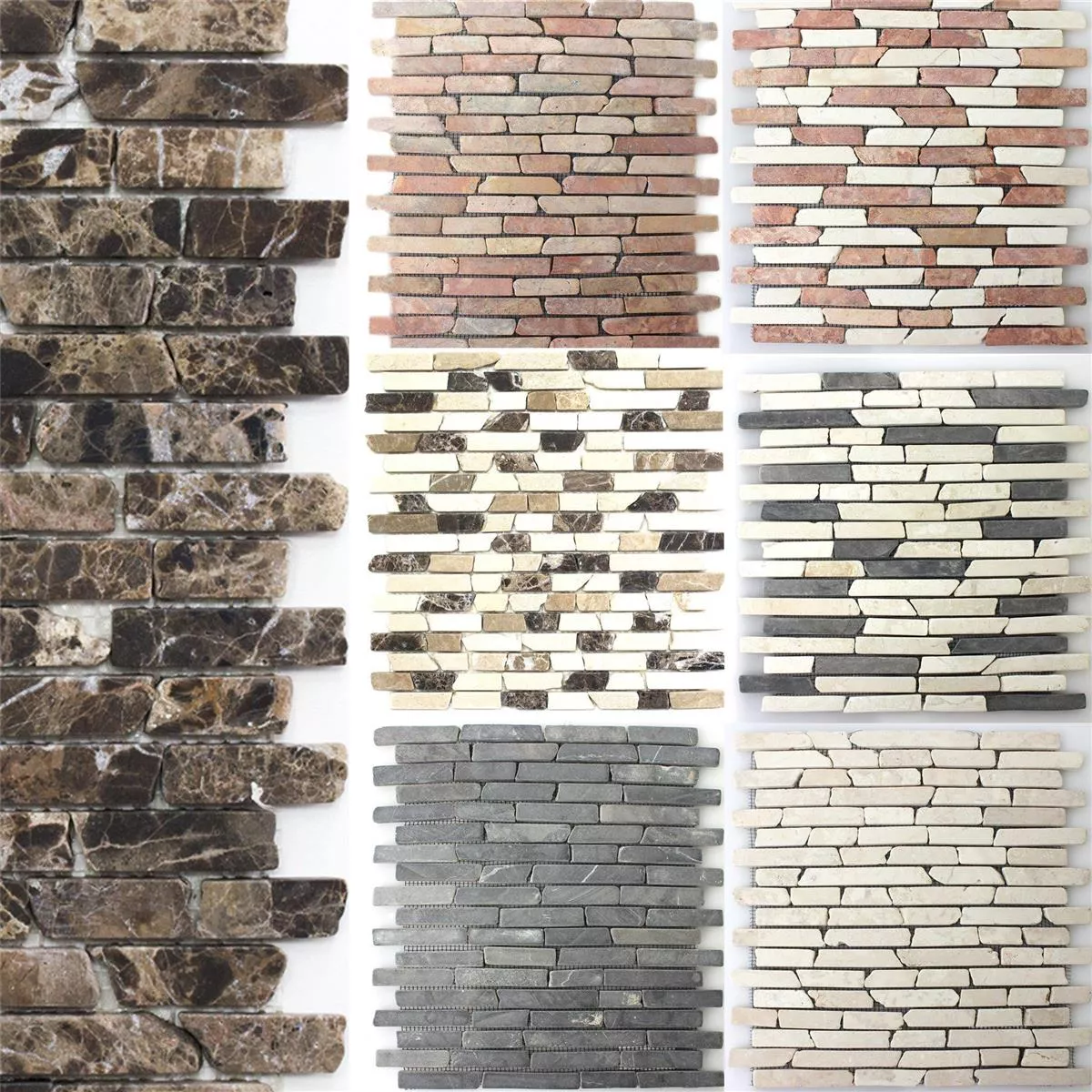 Prov Mosaik Natursten Marmor Bali Bricks