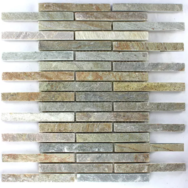 Prov Mosaik Natursten Kvartsit Beige Mix Sticks