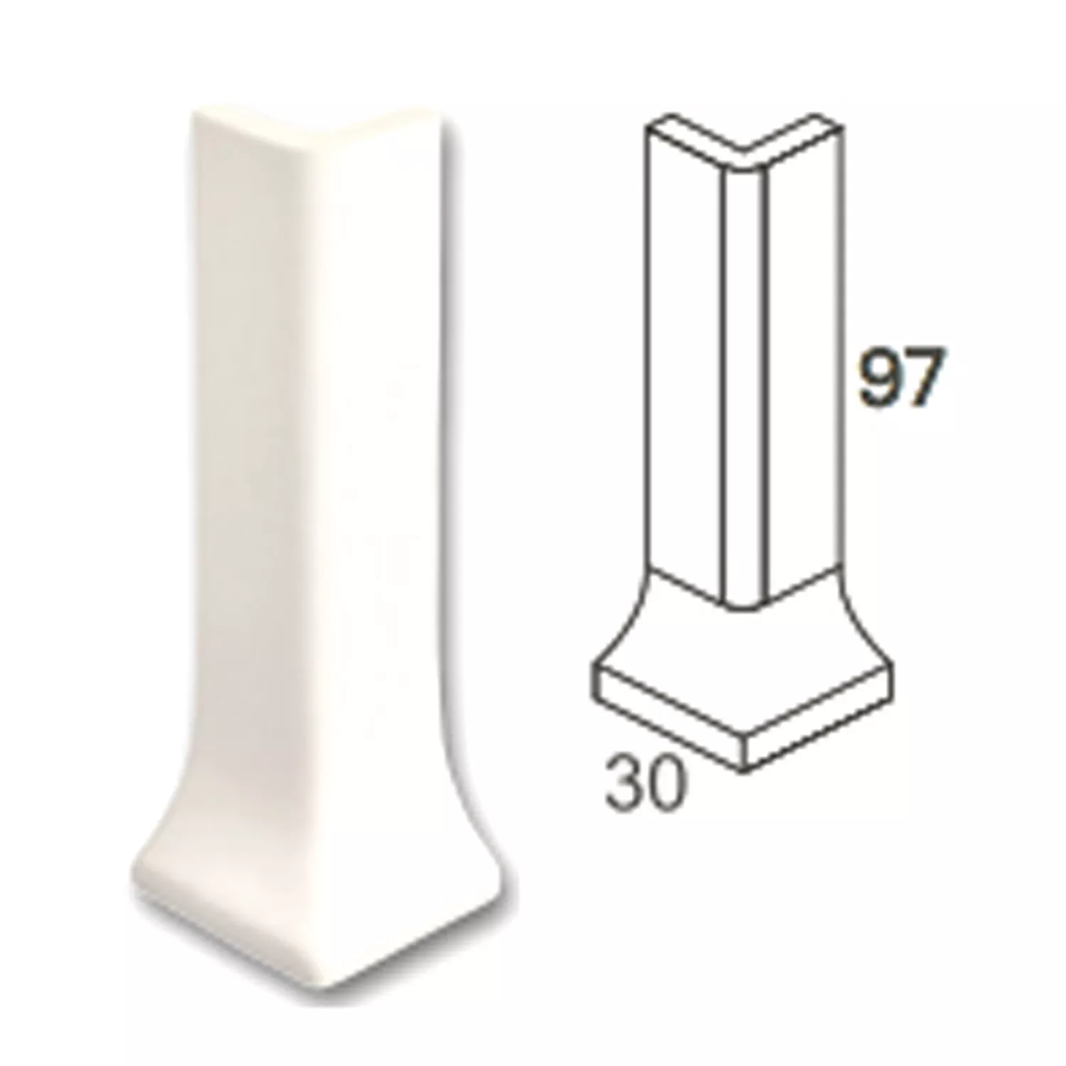 Utanför Hörnet Adventure Ljusgrå Matt 3x10cm