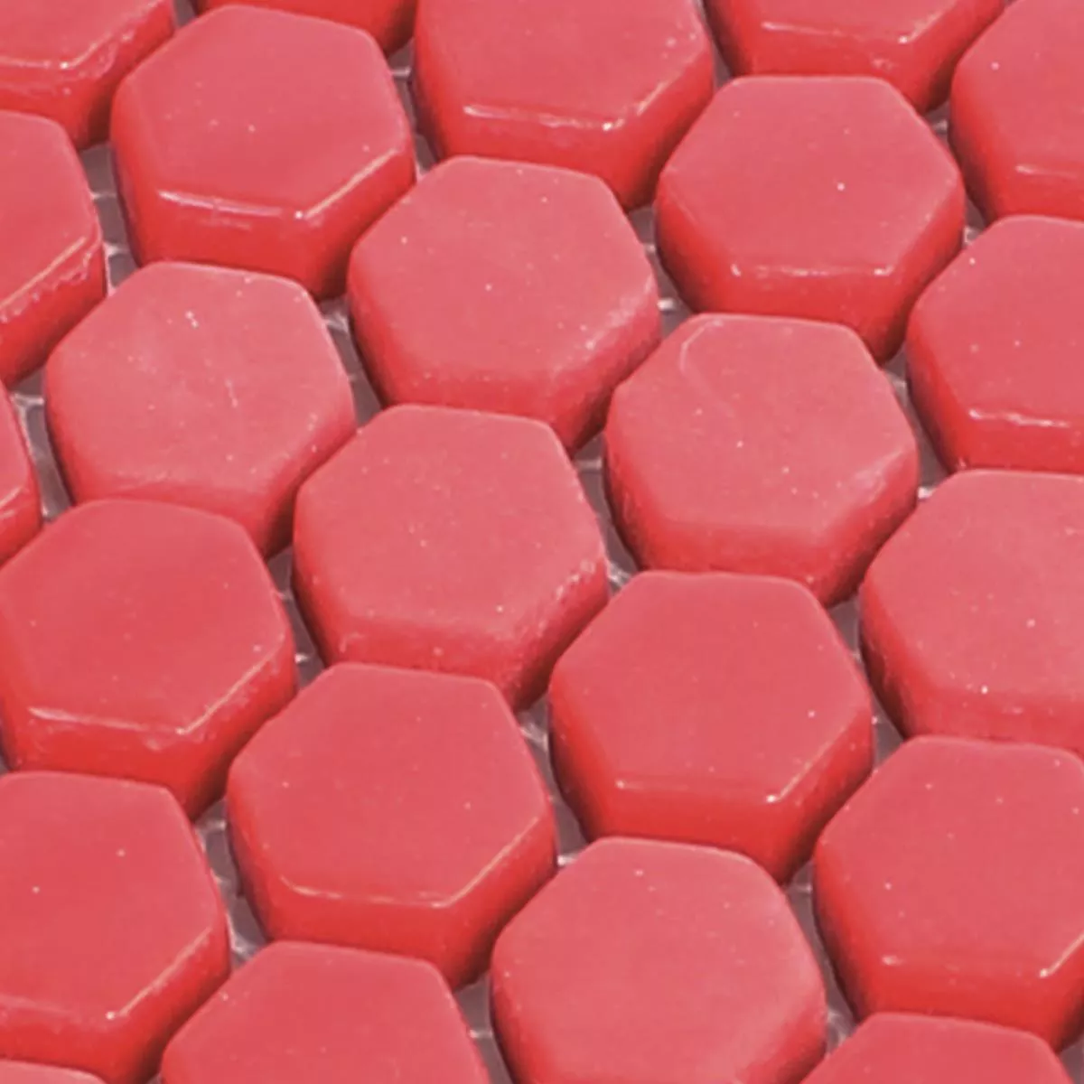 Prov Glasmosaik Plattor Brockway Hexagon Eco Röd