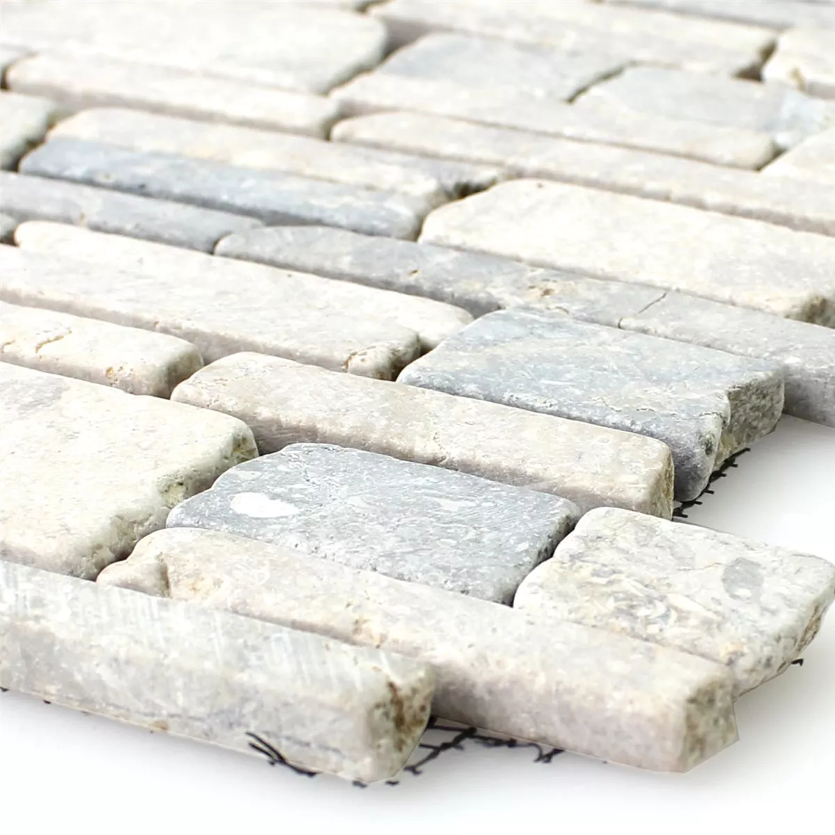 Mosaik Marmor Brick Uni Grey