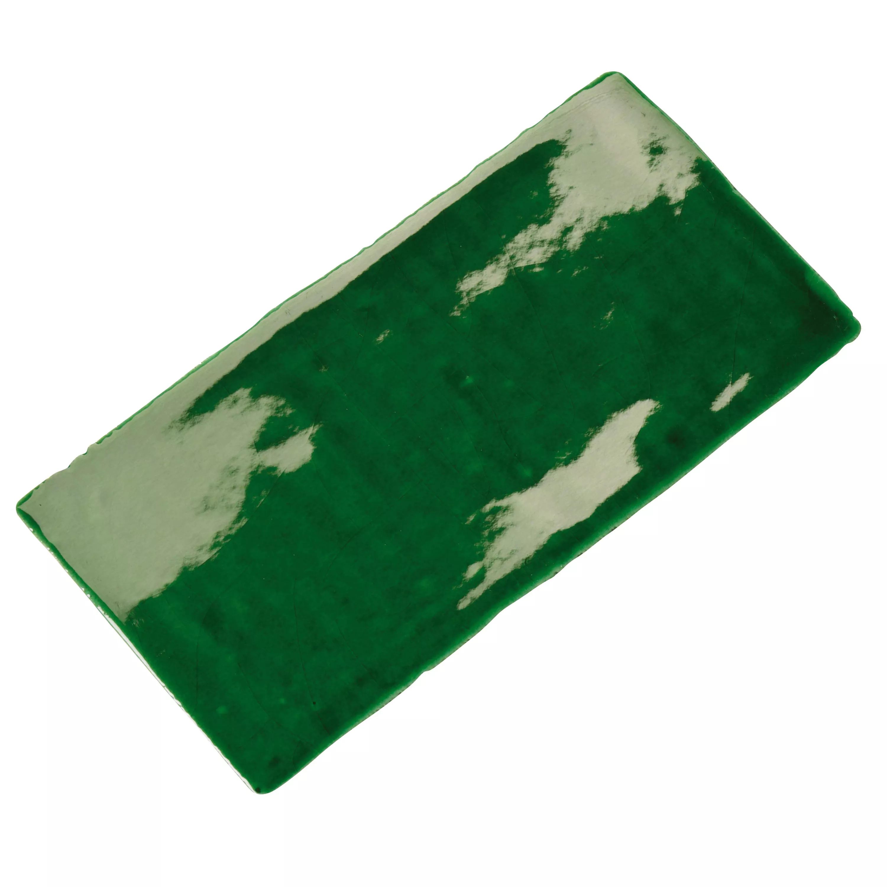 Kakel Algier Handgjort 7,5x15cm Smaragdgrön