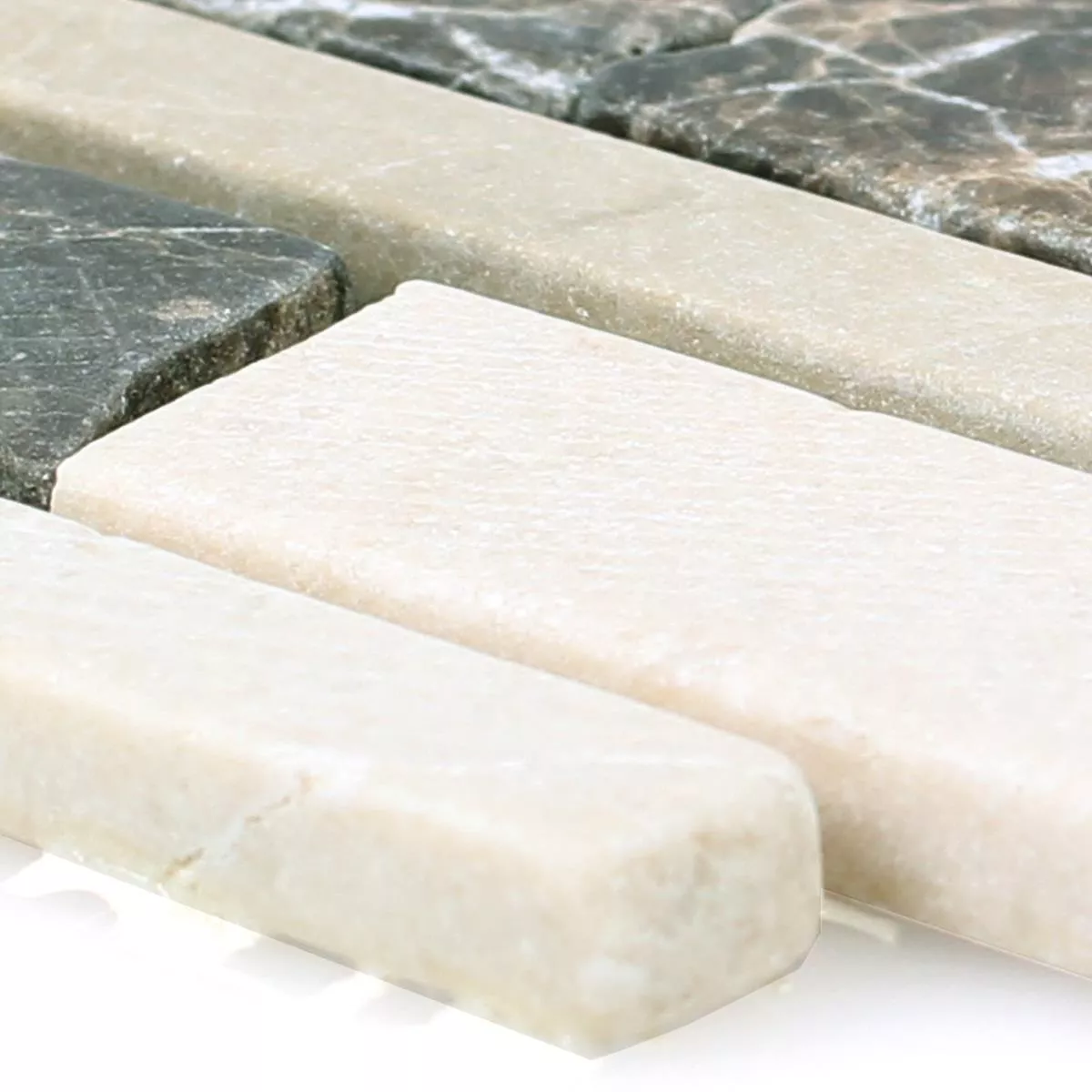 Prov Mosaik Marmor Havel Brick Castanao Biancone