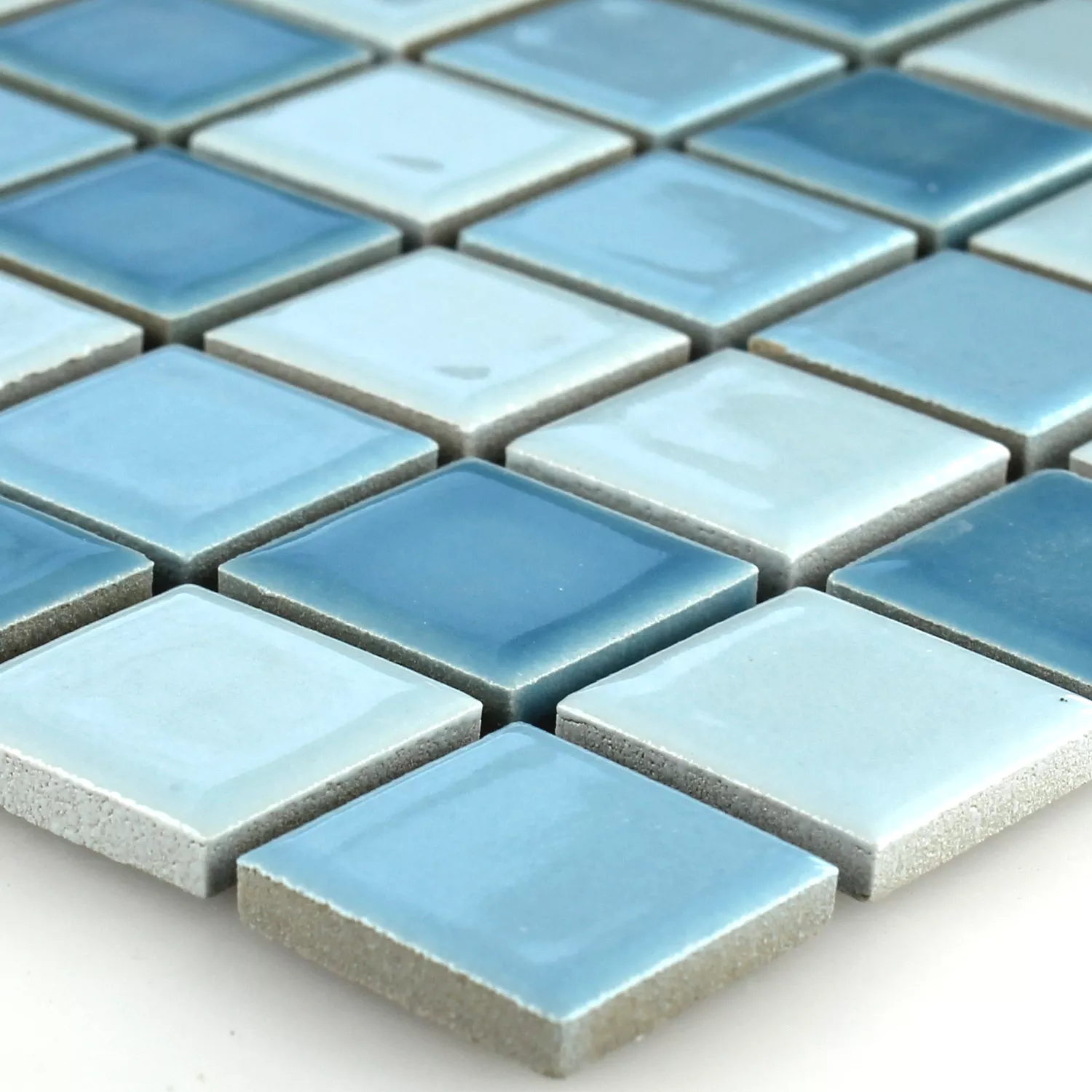 Mosaik Keramik Blå Mix 25x25x5mm