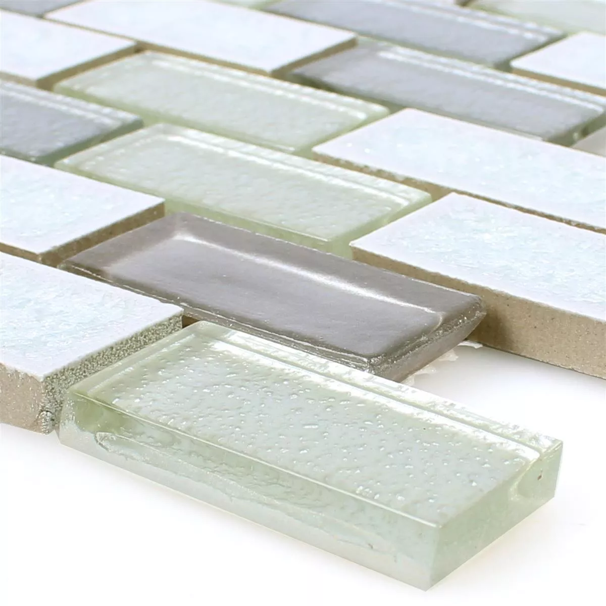 Mosaik Glas Keramik Mirasol Vit Mosaik Glas Keramik Mirasol Vit
