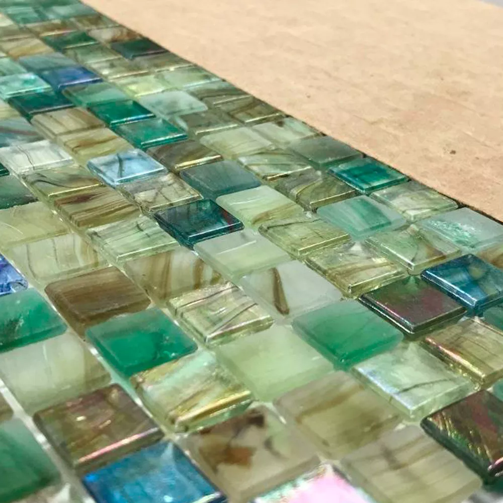 Glas Simbassäng Mosaik Plattor Pergamon Grön