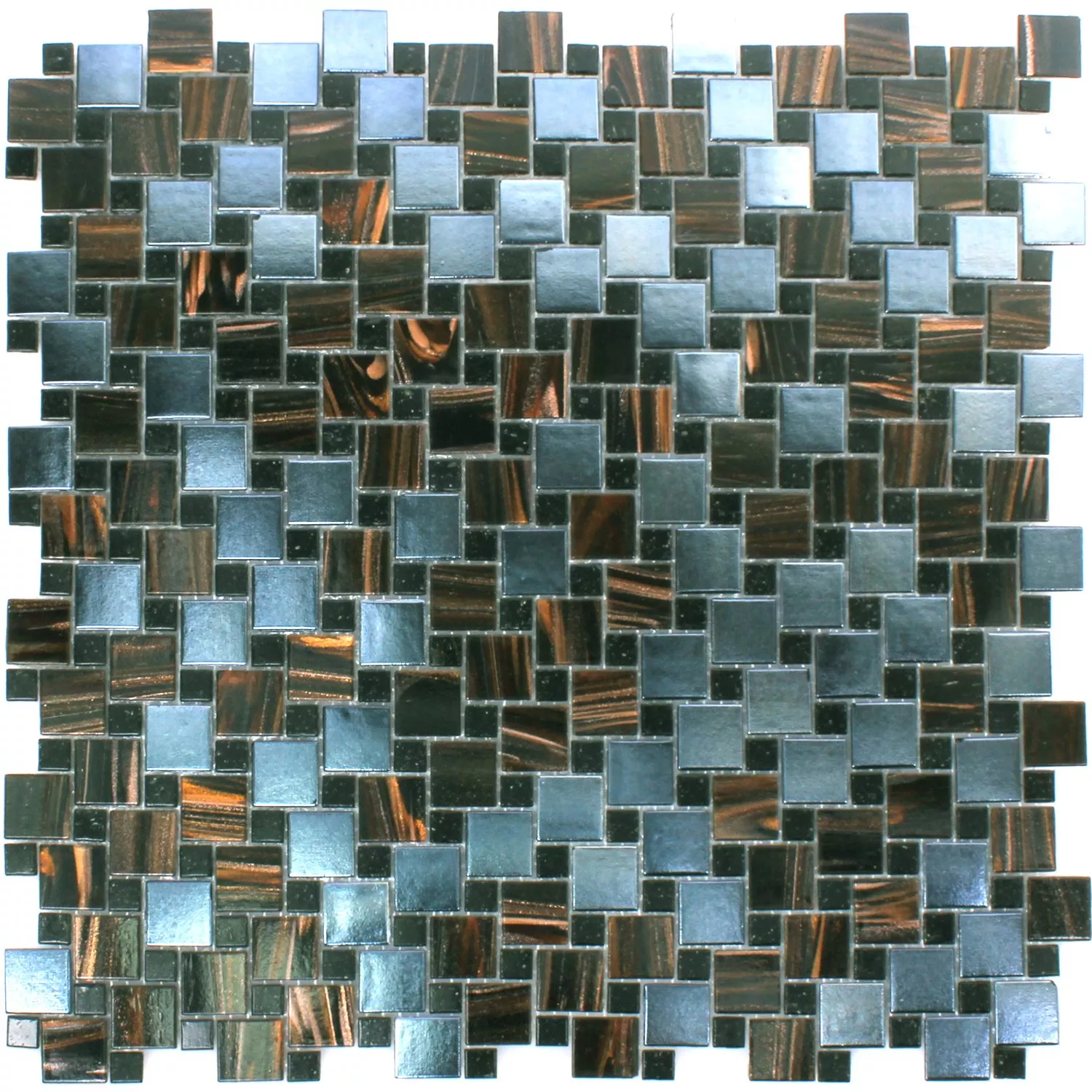 Mosaik Glas Tahiti Brun Metallic