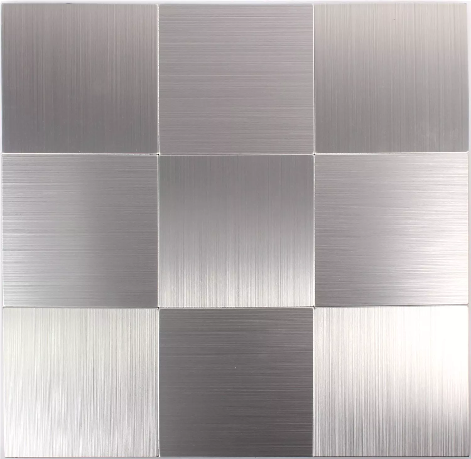Mosaik Metall Självhäftande Mikros Silver Fyrkant 100