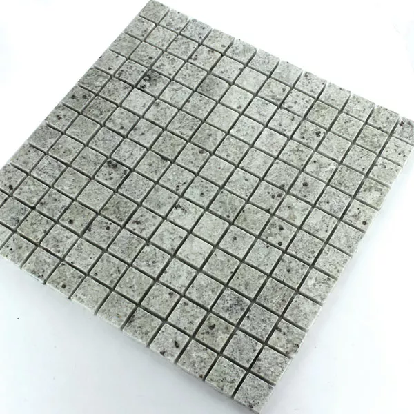 Mosaik Granit 23x23x8mm Grå Vit