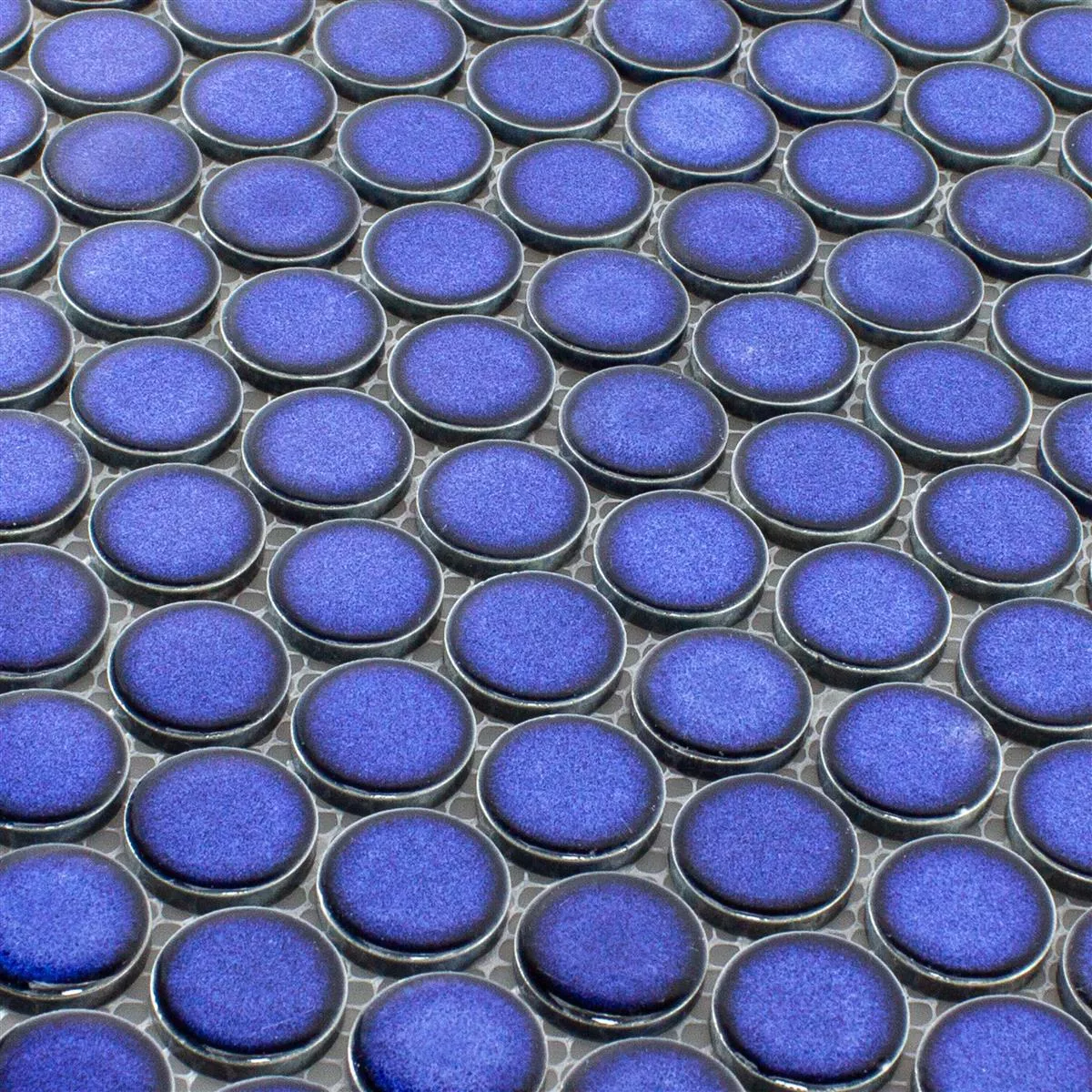 Prov Keramik Knopp Mosaik Mission Blå