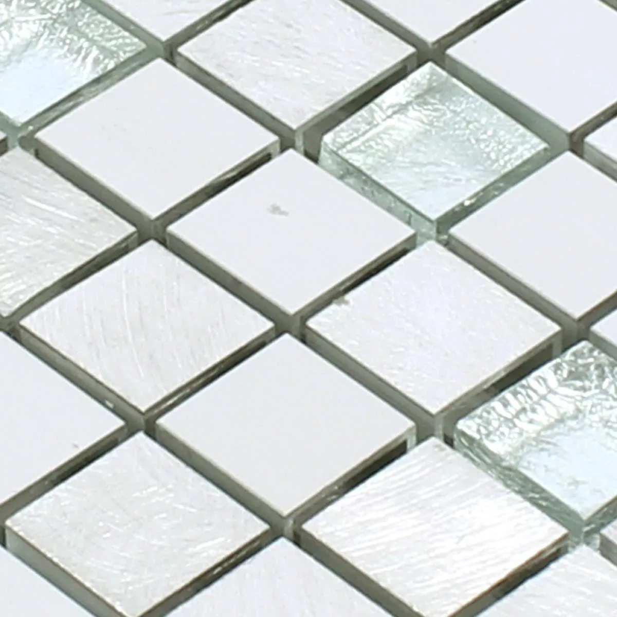 Prov Mosaik Lissabon Aluminium Glas Mix Silver