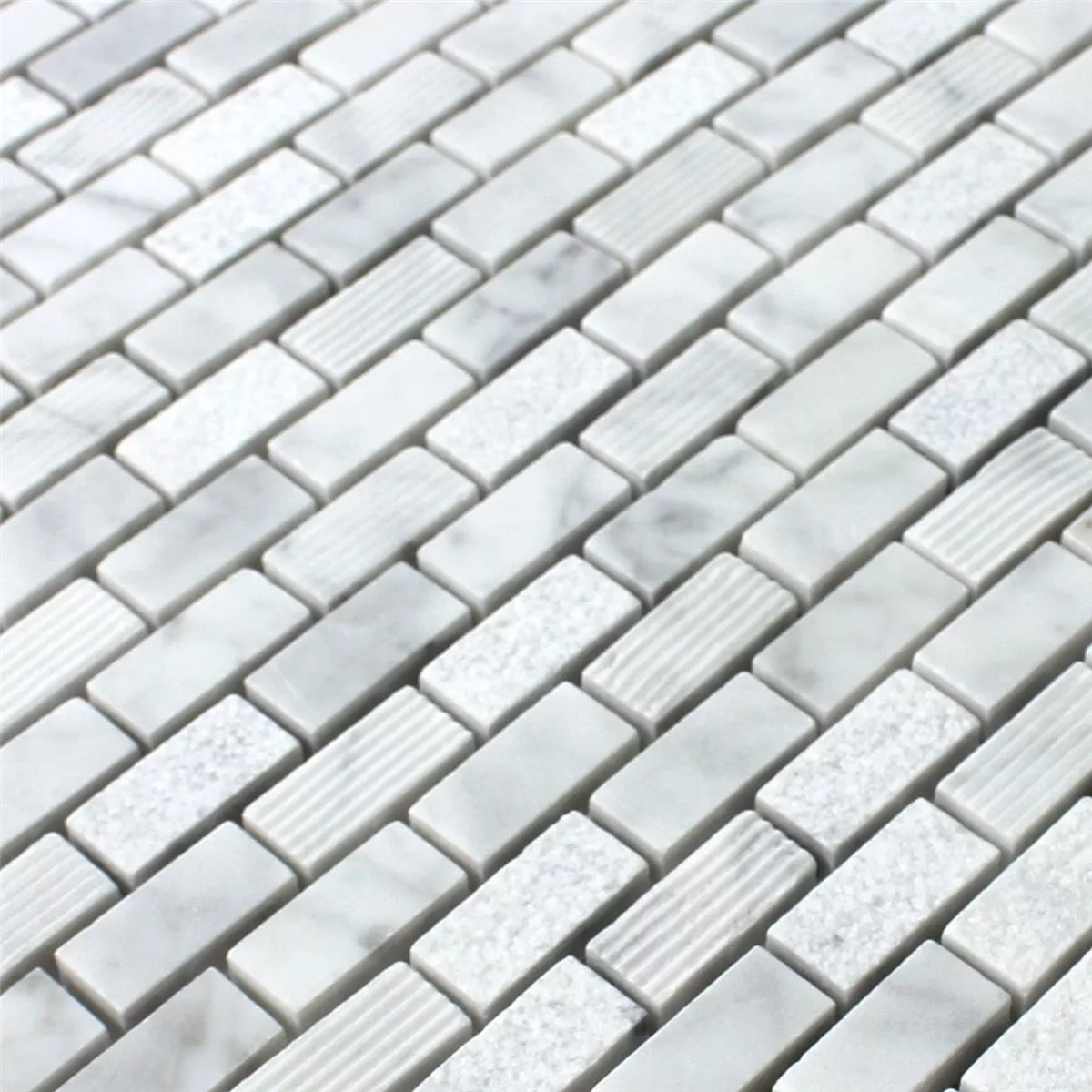 Prov Mosaik Natursten Carrara Vit