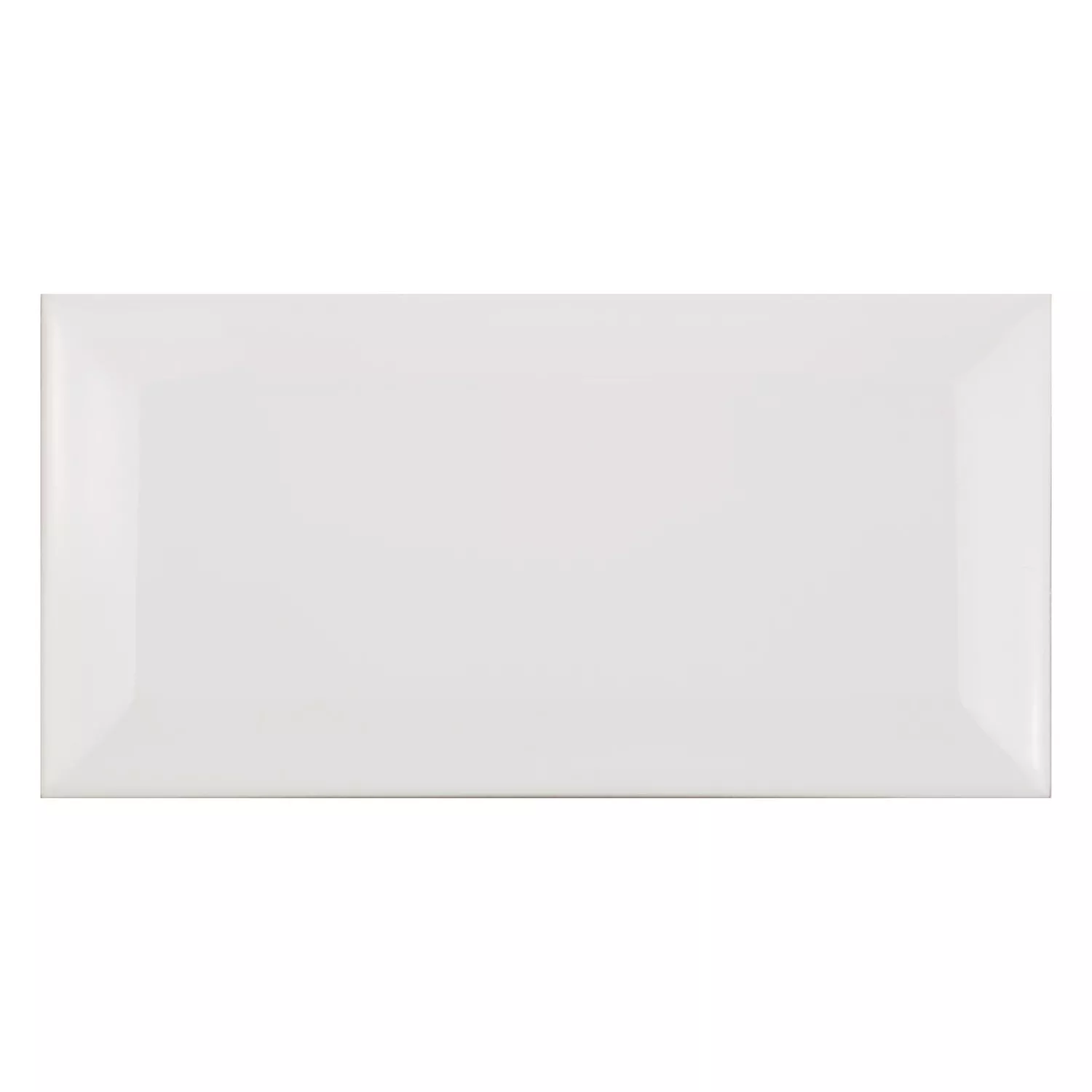 Metro kakel Vit Matt 7,5x15 cm Med Fasett Pitcox Blanco