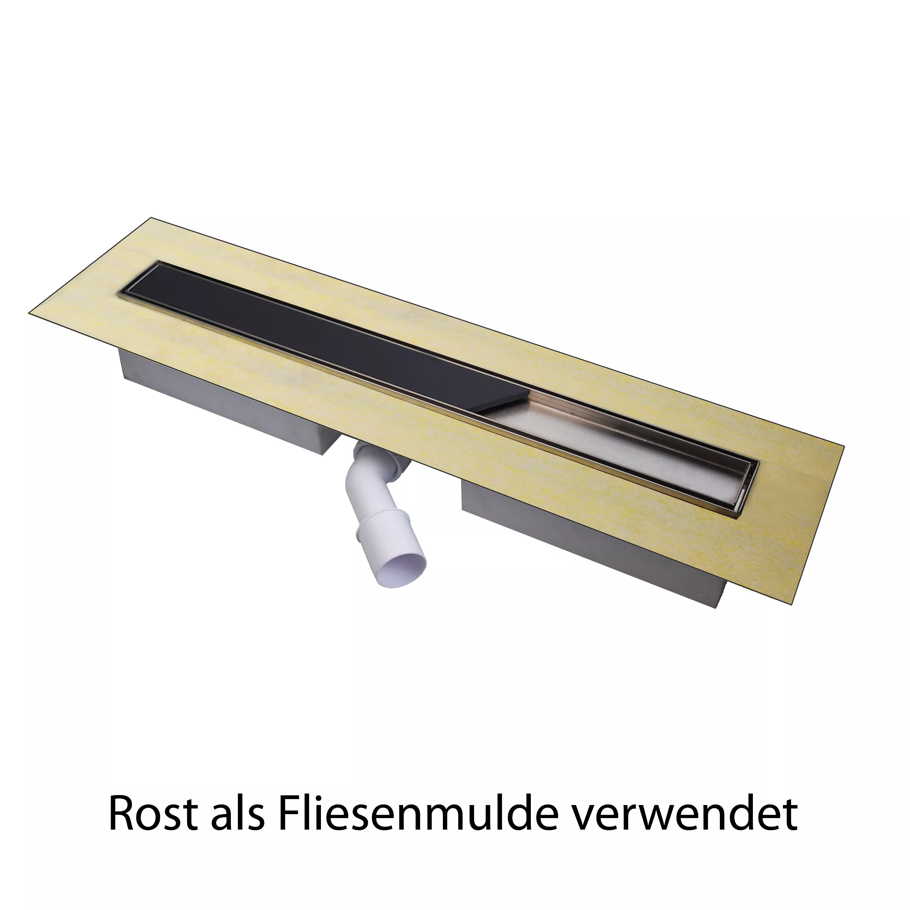 Duschkanal Pro Flex Komplett Set Täckgaller, Kan Användas På Båda Sidor 1100 Mm