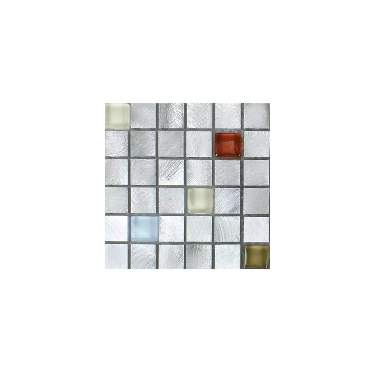 Prov Mosaik Lissabon Aluminium Glas Mix Färgrik