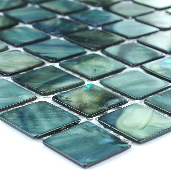 Prov Mosaik Glas Pärlemor Effekt  Grön