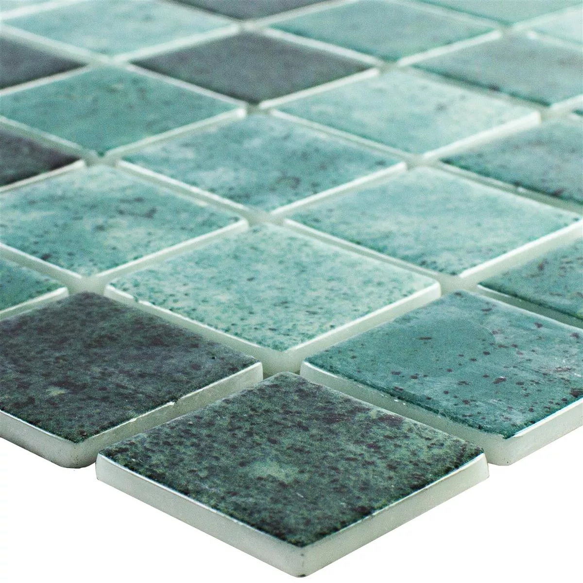 Glas Swimmingpool Mosaik Baltic Grön 38x38mm Glas Swimmingpool Mosaik Baltic Grön 38x38mm